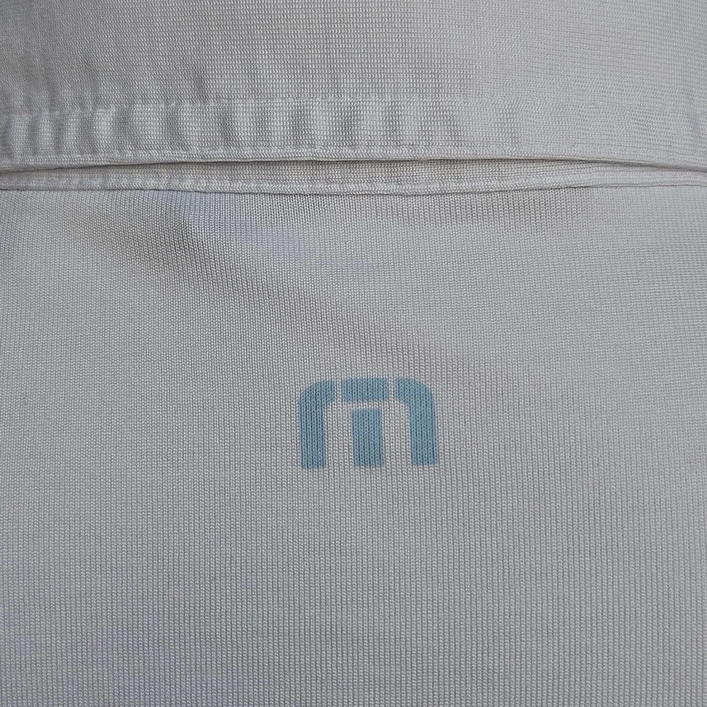 Travis Mathew Tropical Golf Polo Shirt Size XL White Cotton Blend Spanish Oaks - Picture 7 of 9